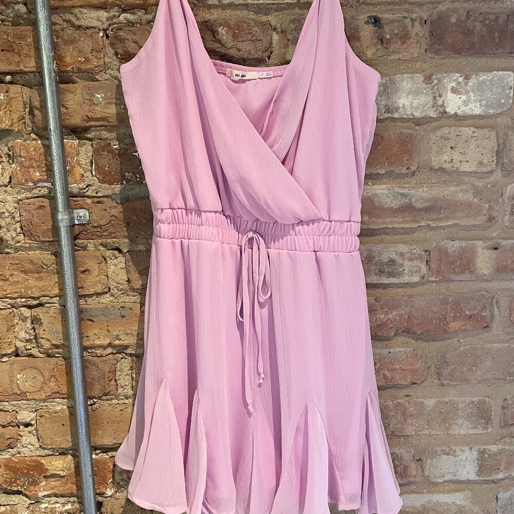 Mi Ami Pink Spaghetti Strap Romper size small